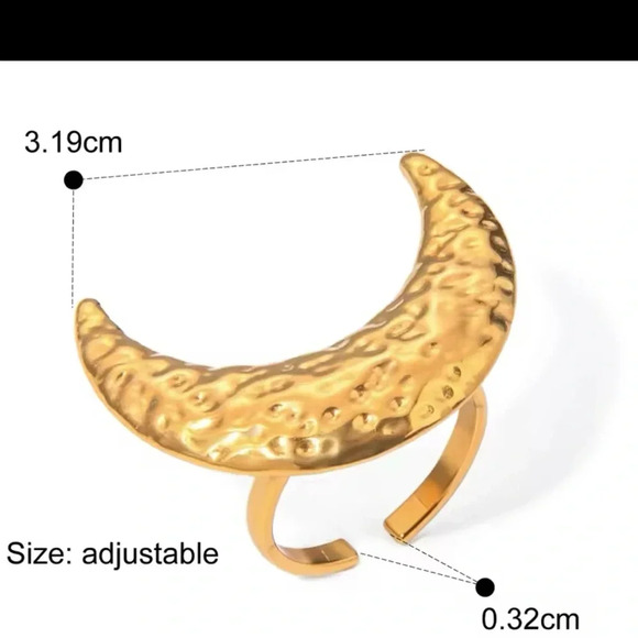 Soleil Moon Stainless Steel Waterproof Ring - Picture 4 of 8